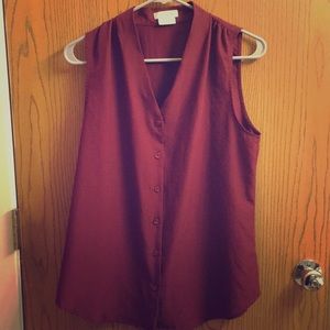 Maroon button up